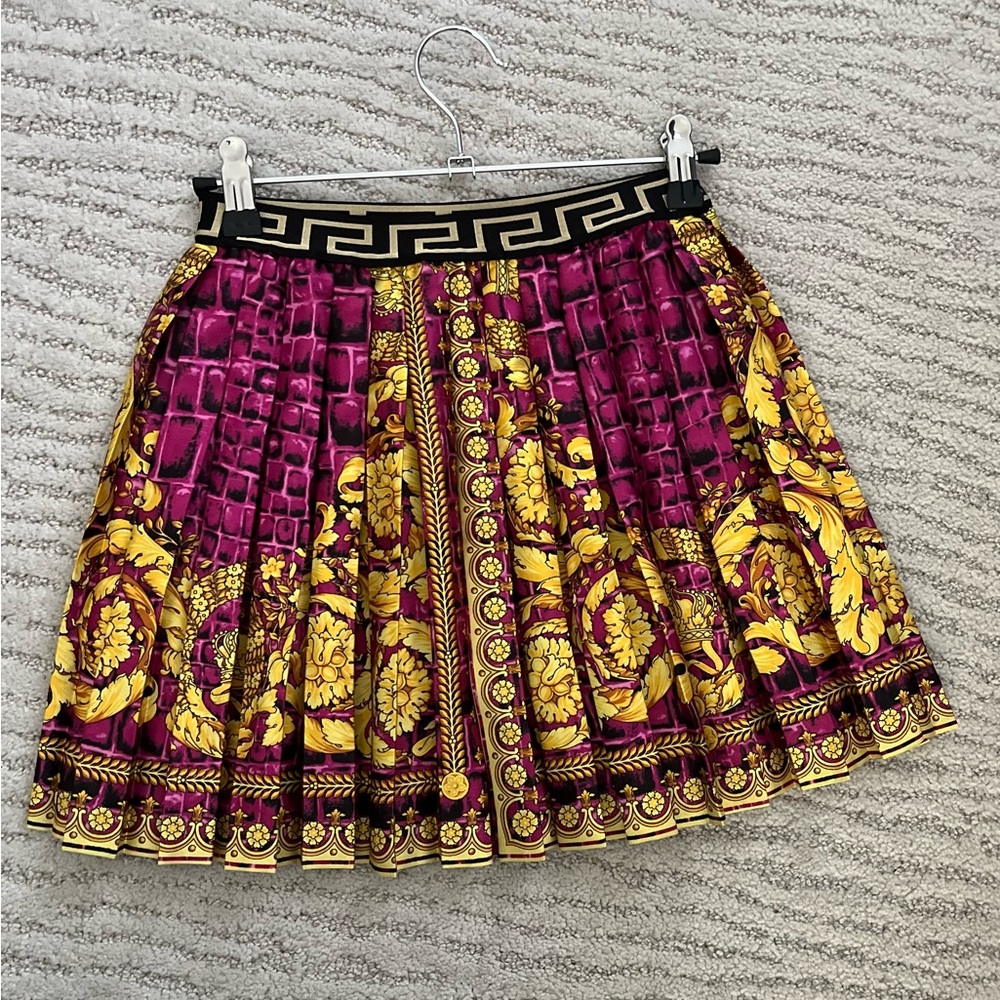 VERSACE GIRL PINK and YELLOW/ GOLD Skirt 10